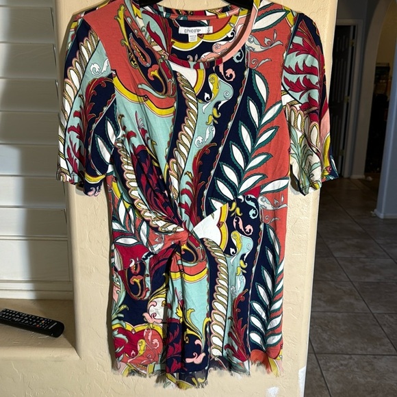 Chico’s Touch Of Cool™ Abstract Draped Tunic - Picture 2 of 12
